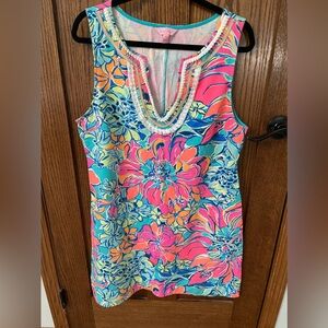 Lilly Pulitzer Harper Shift Dress in Seaside Aqua Breezy Babe